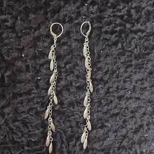 Brighton silver drop earrings, with locking ear hook, very elegant and fun!
